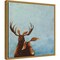 Friends (Moose) by Lucia Stewart 16-in. W x 16-in. H. Canvas Wall Art Print Framed in Gold